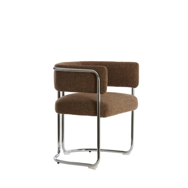 Light & Living Eetkamerstoel 57x53x73,5 cm ADANTE donker bruin+chroom