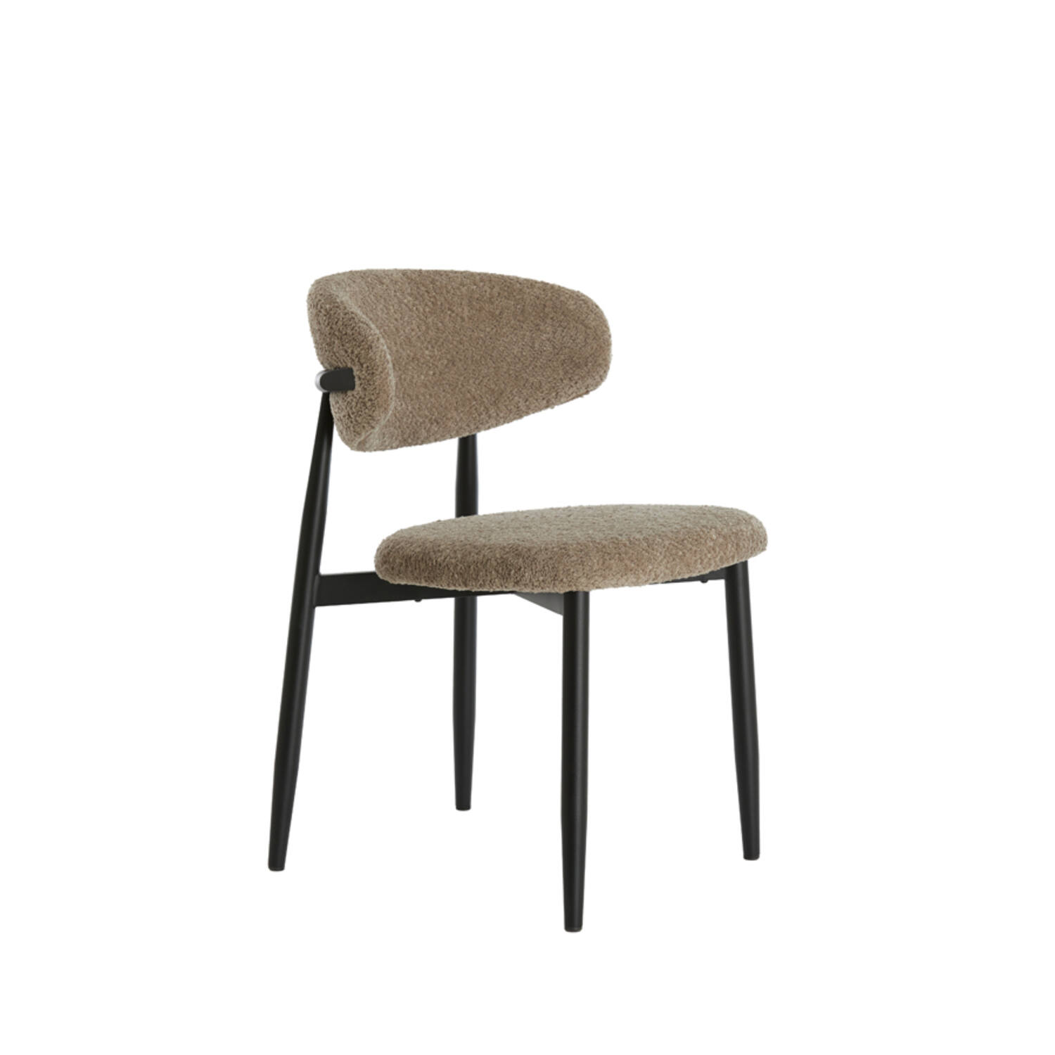 Light & Living Eetkamerstoel 54x52x76 cm ENIOLA taupe+zwart