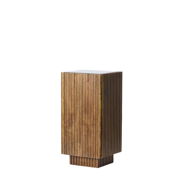 Light & Living Zuil 30x30x60 cm GATURA hout donker bruin+glas bruin