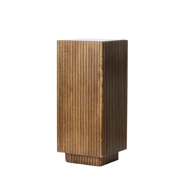 Light & Living Zuil 35x35x80 cm GATURA hout donker bruin+glas bruin