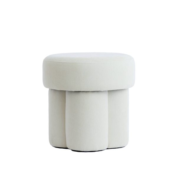 Light & Living Poef Ø42x43 cm CURTEA crème