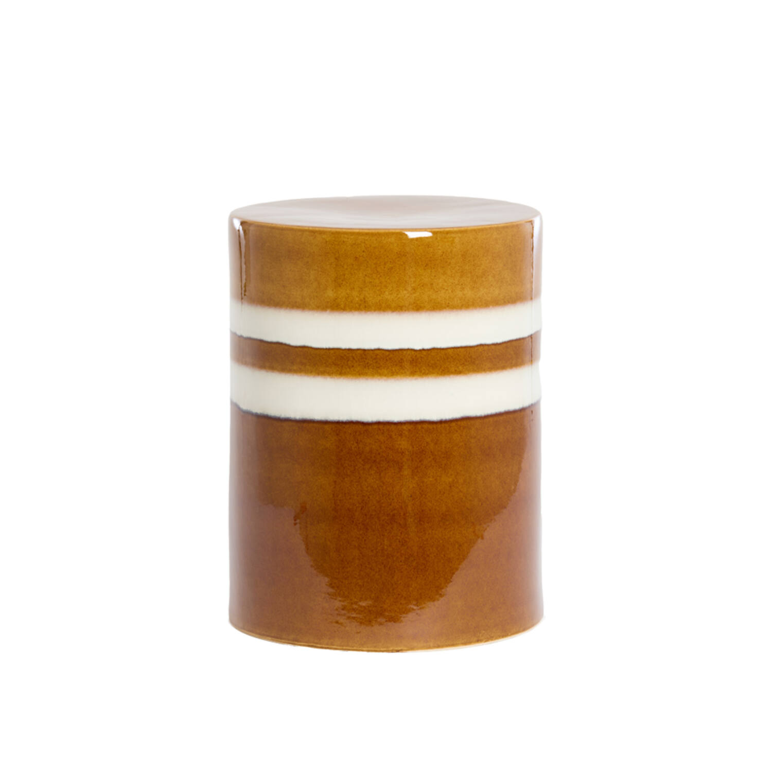 Light & Living Bijzettafel Ø33x44 cm MOOCA keramiek cognac-wit