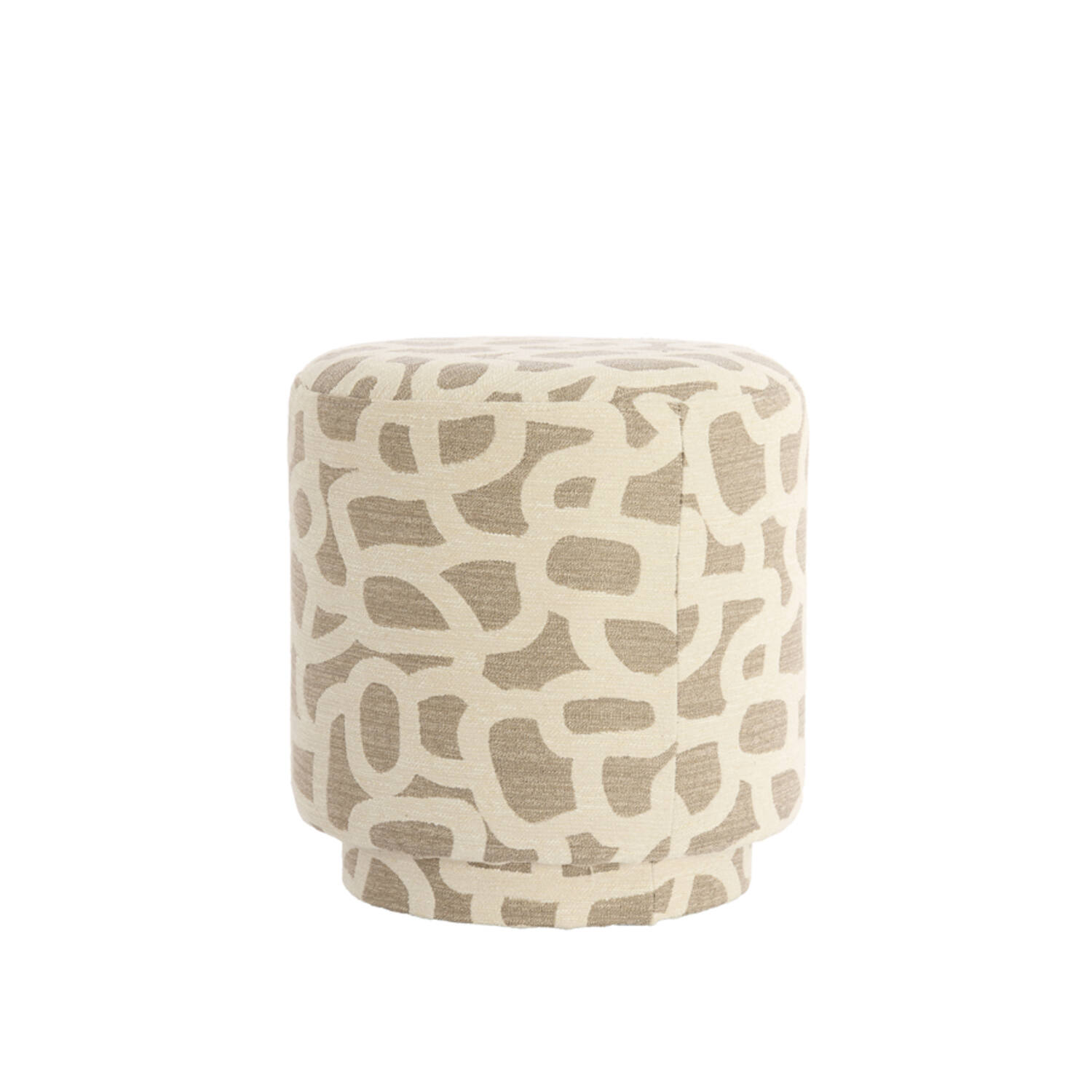 Light & Living Poef Ø40x44 cm DAVONTE taupe+beige