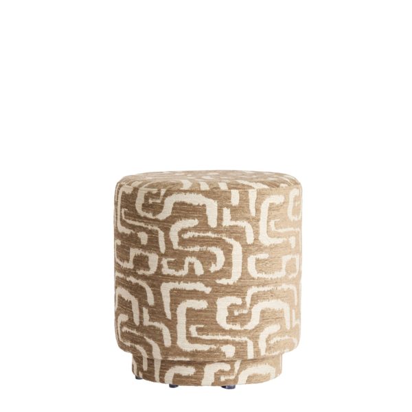 Light & Living Poef Ø40x44 cm DAVONTE groen-grijs+beige