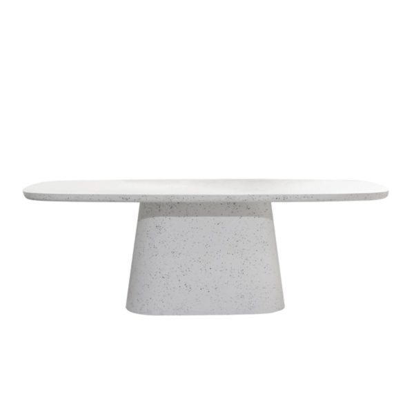Light & Living Eettafel 220x105x76 cm HAMURA terrazzo wit