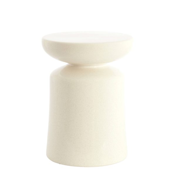 Light & Living Bijzettafel Ø33,5x45 cm KOTOR keramiek crème
