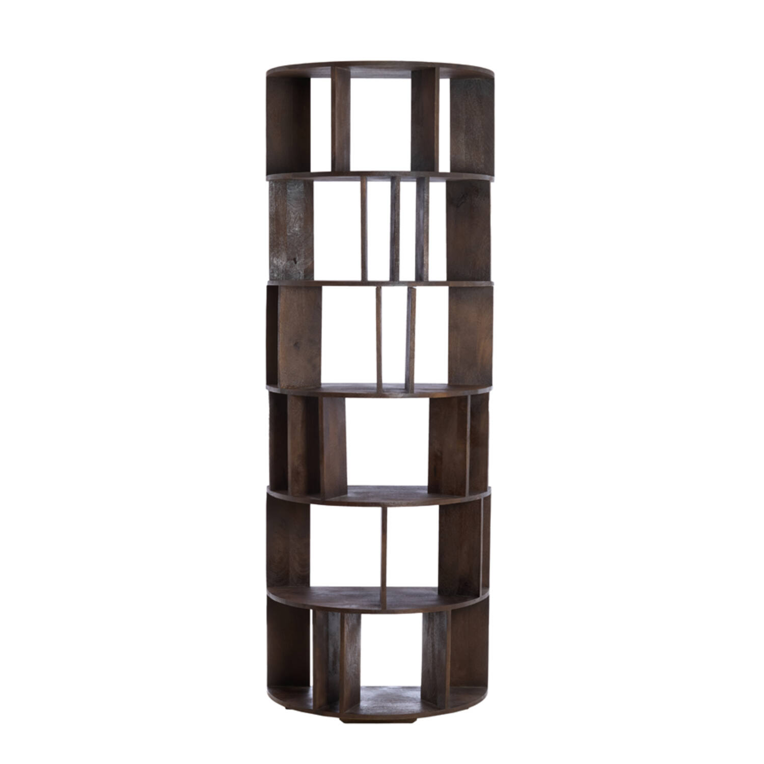 Light & Living Wandkast open 76x37x212 cm LIMPYA hout mat donker roodbruin