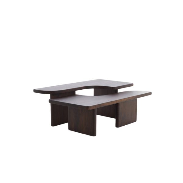 Light & Living Salontafel S/2 max 120x60x45 cm CRATO acacia hout chocola br