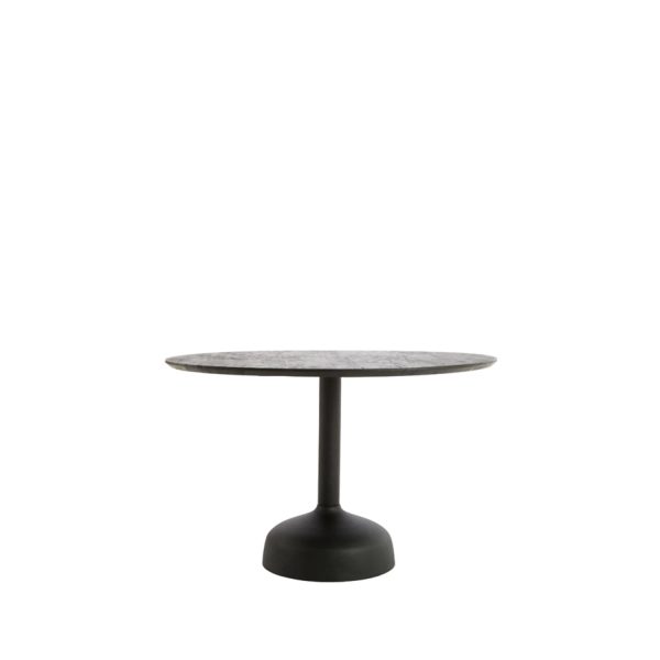 Light & Living Eettafel Ø120x76 cm TUNJA hout mat zwart+zwart