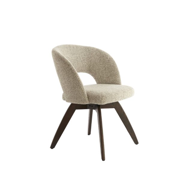 Light & Living Eetkamerstoel 60x59x78 cm FLEN hout donker bruin+crème-bruin