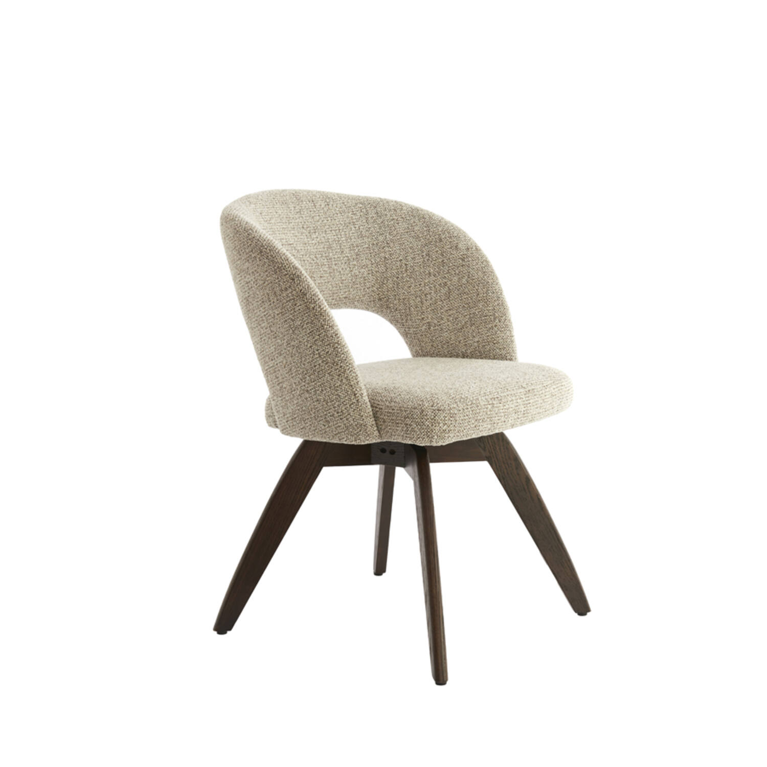 Light & Living Eetkamerstoel 60x59x78 cm FLEN hout donker bruin+crème-bruin