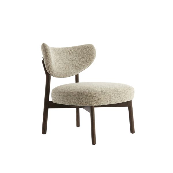 Light & Living Stoel 69x62x74 cm UTSIRA hout donker bruin+crème-bruin