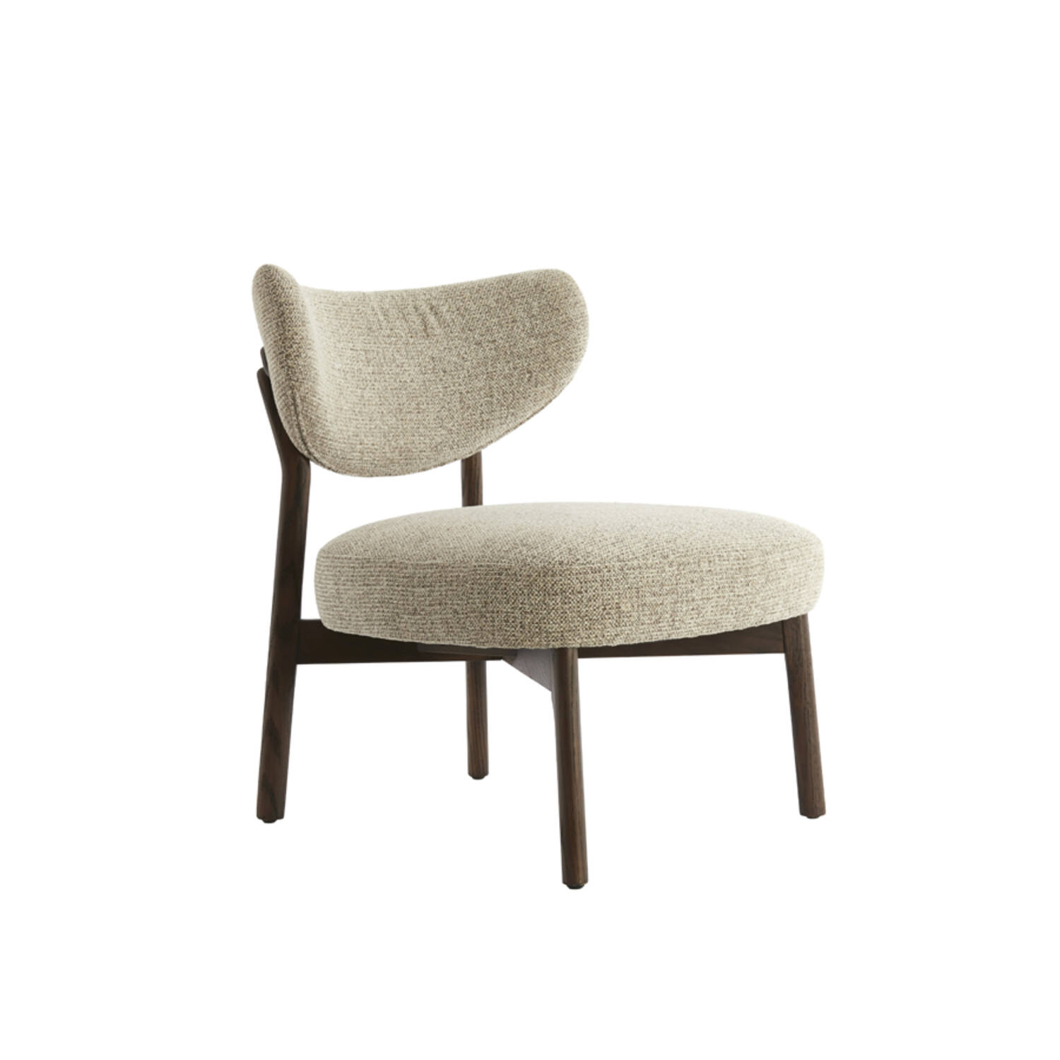 Light & Living Stoel 69x62x74 cm UTSIRA hout donker bruin+crème-bruin