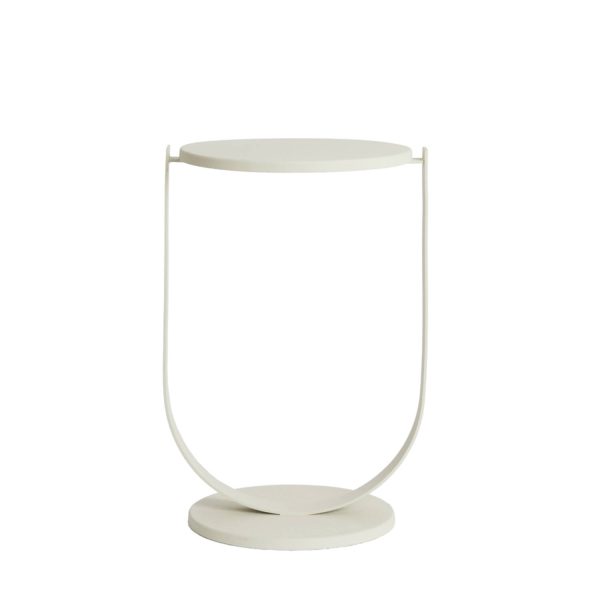 Light & Living Bijzettafel Ø45x65,5 cm TRIANA mat crème