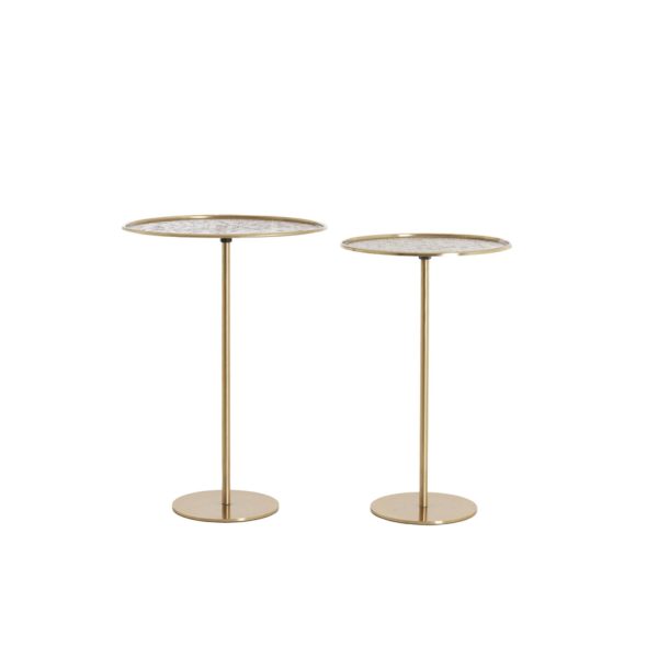 Light & Living Bijzettafel S/2 Ø32x51+Ø38x54 cm LIA antiek brons
