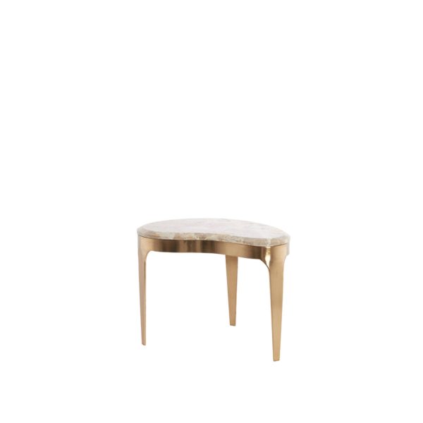 Light & Living Salontafel 51x33x36 cm GIULIO marmer taupe+antiek brons