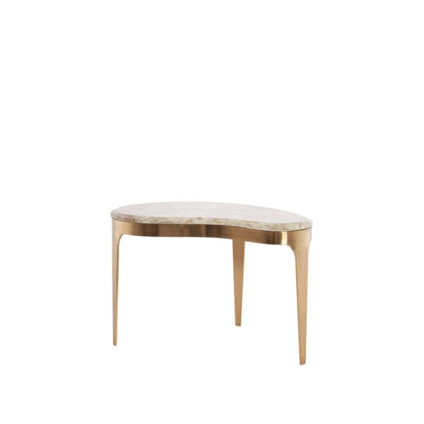 Light & Living Salontafel 65x39x41 cm GIULIO marmer taupe+antiek brons