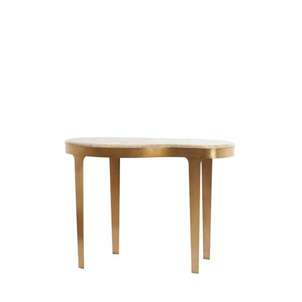 Light & Living Side table 110x40x80 cm GIULIO marmer taupe+antiek brons