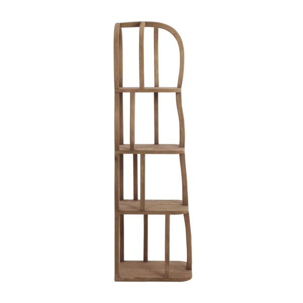 Light & Living Kast open 53x40x175 cm LOWE hout mat grijs-bruin
