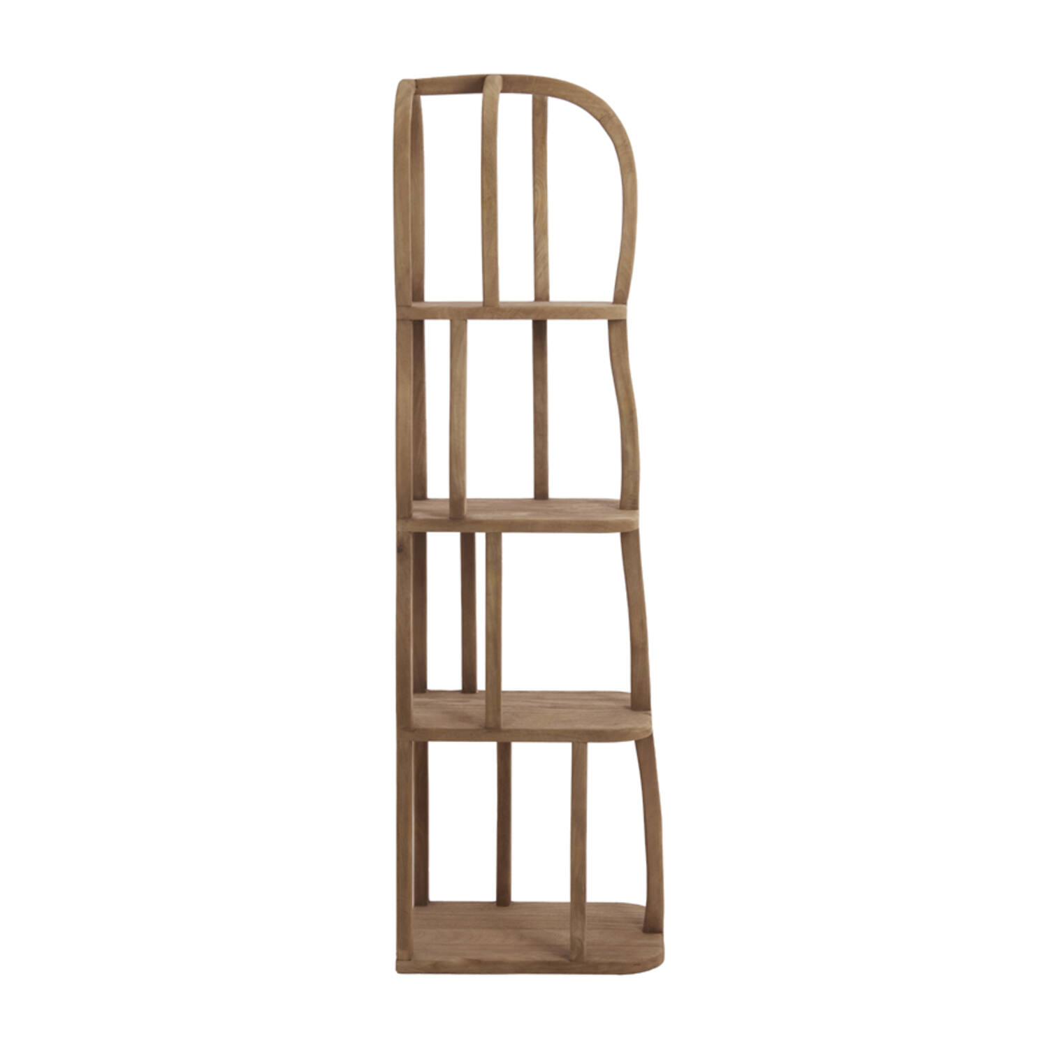 Light & Living Kast open 53x40x175 cm LOWE hout mat grijs-bruin