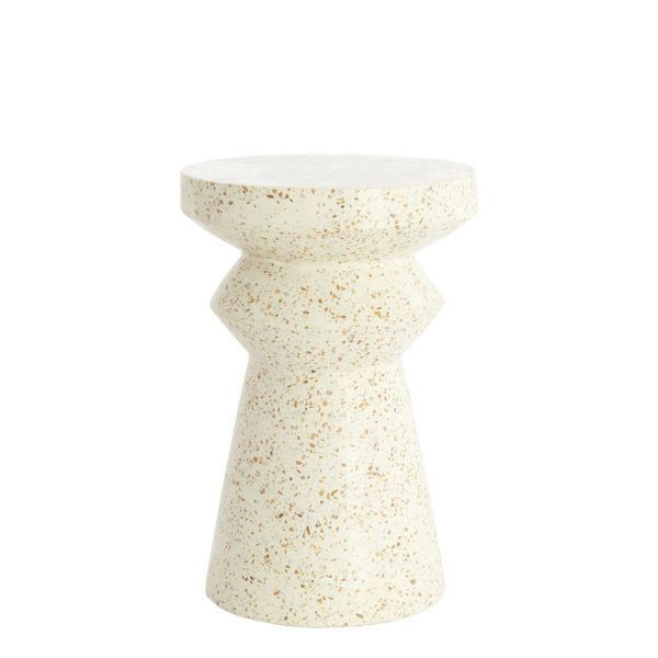 Light & Living Bijzettafel Ø32x47 cm SELLA terrazzo crème