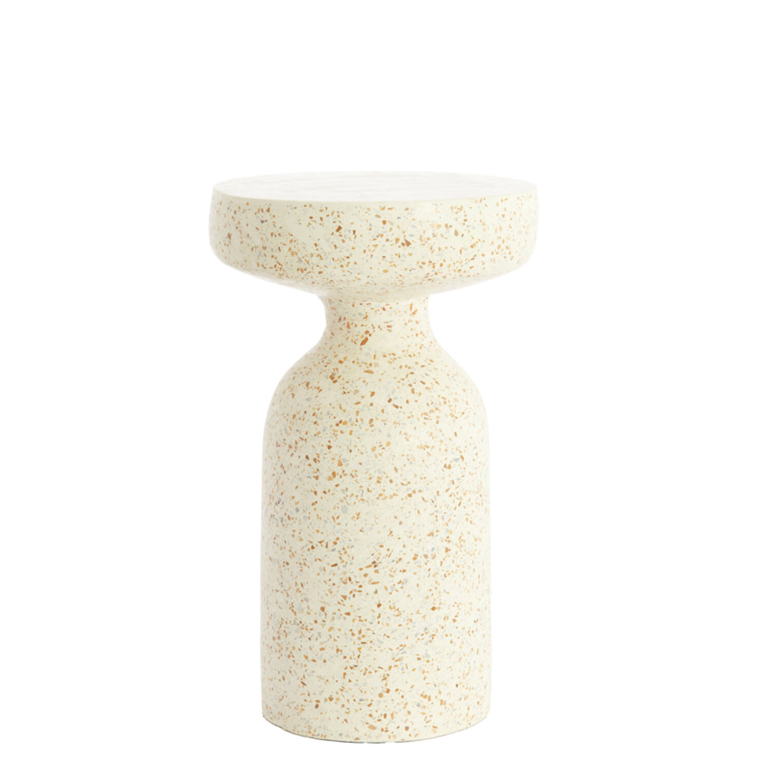 Light & Living Bijzettafel Ø32x54 cm MORAVIT terrazzo crème