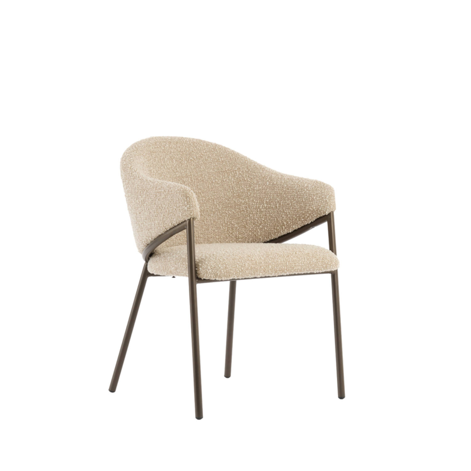 Light & Living Eetkamerstoel 61x60x80 cm NYRO zand-bruin+antiek brons