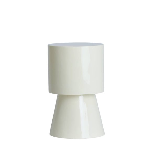 Light & Living Bijzettafel Ø30x49 cm NYSA glans crème