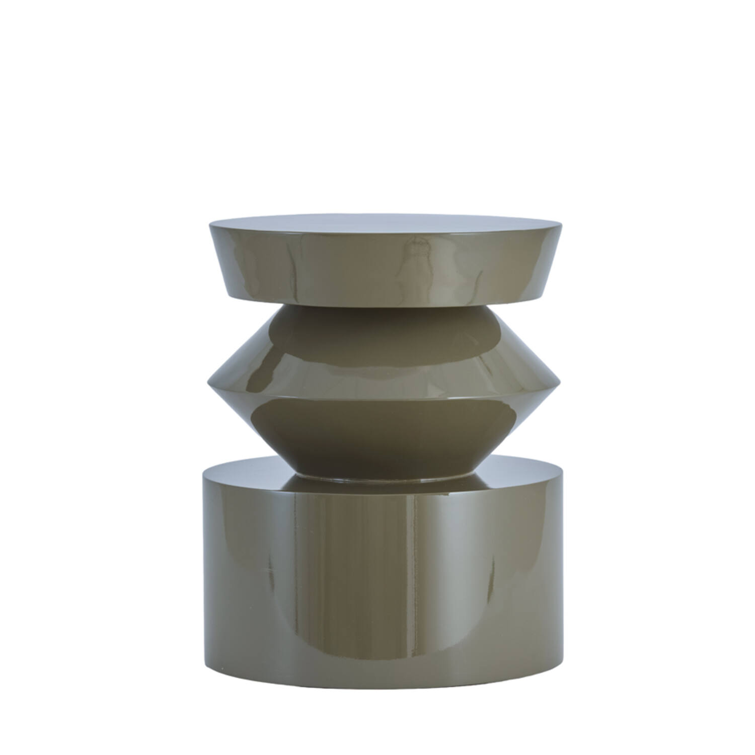Light & Living Bijzettafel Ø39,5x50 cm DHOTI glans taupe