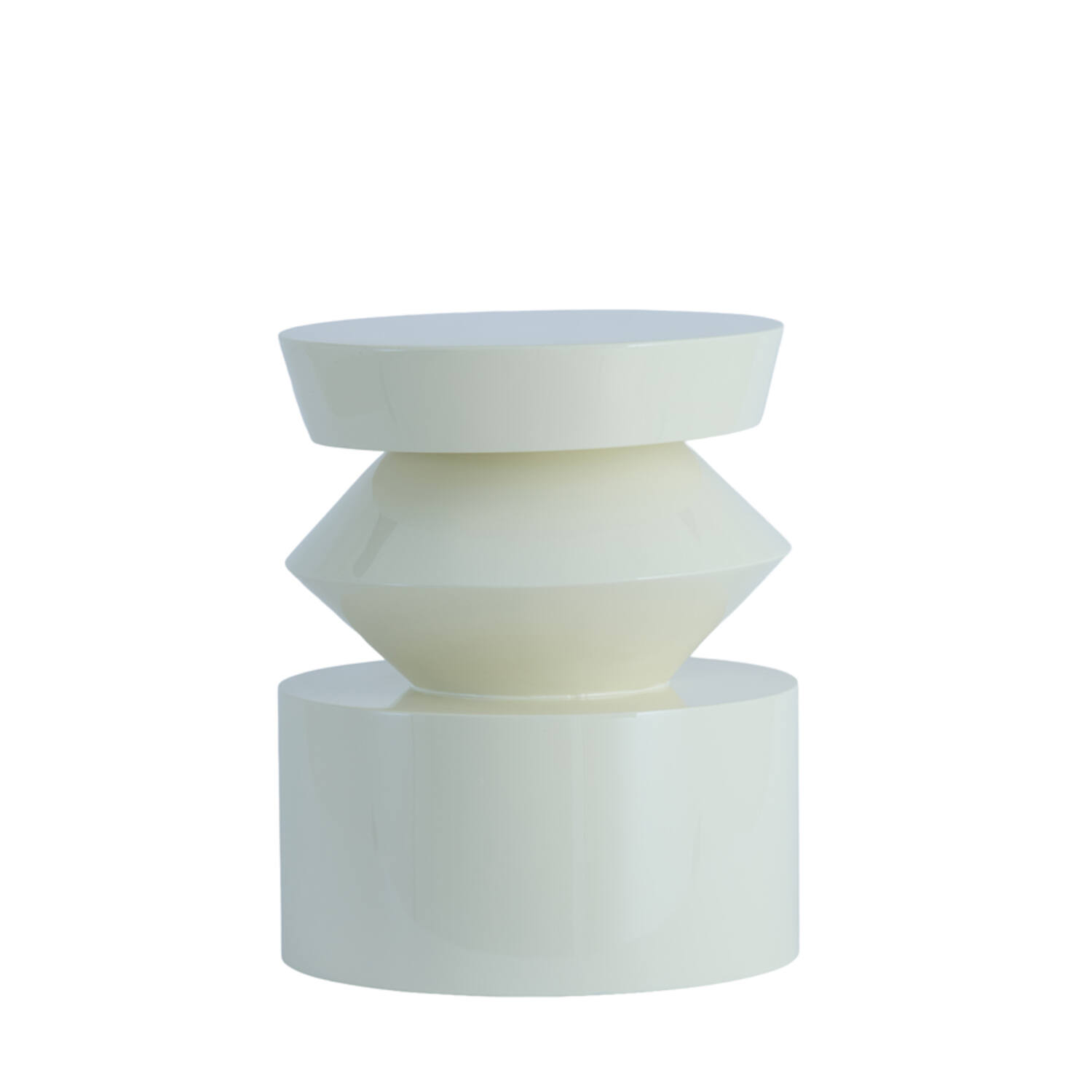 Light & Living Bijzettafel Ø39,5x50 cm DHOTI glans crème