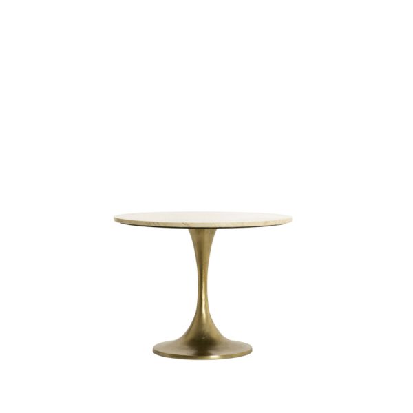 Light & Living Bijzettafel Ø59x41 cm TOMAR zand-roze marmer+licht goud