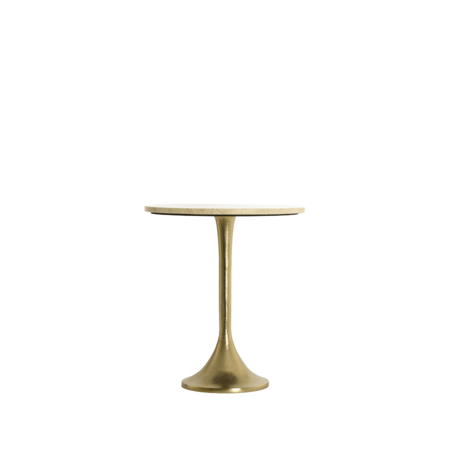 Light & Living Bijzettafel Ø48x53 cm TOMAR zand-roze marmer+licht goud