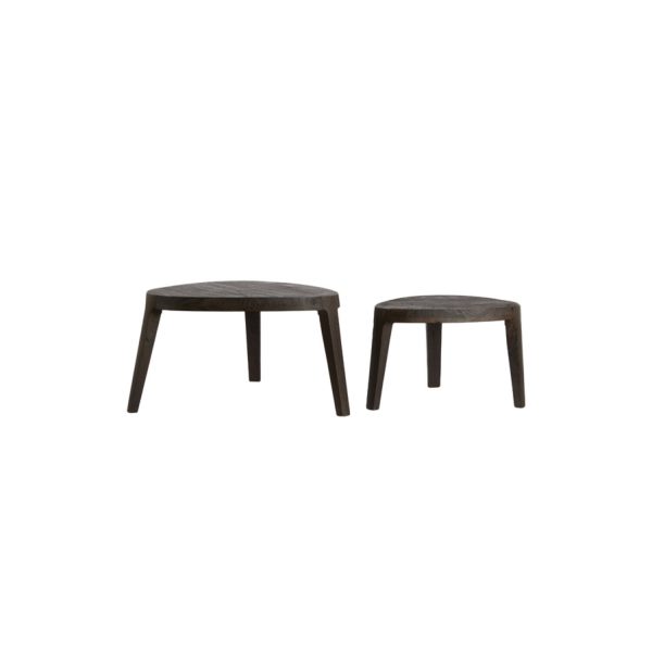 Light & Living Bijzettafel S/2 65x60x30+45x42x40 cm YAO hout mat choc bruin