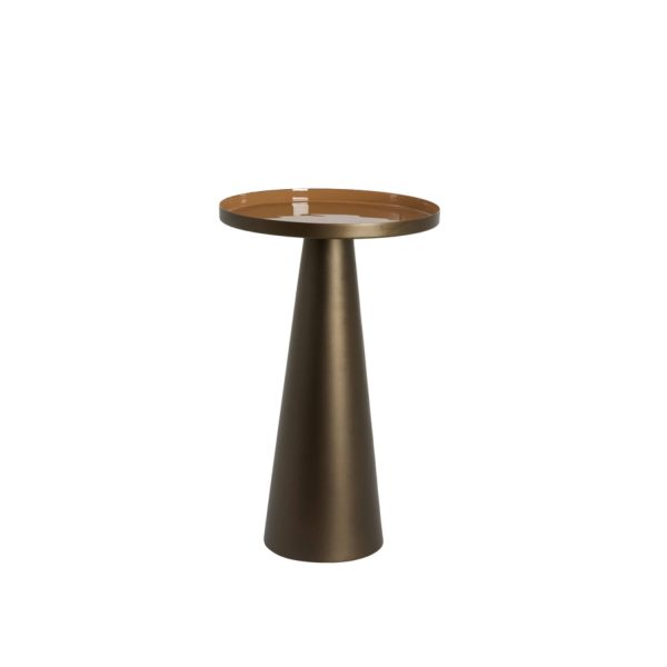 Light & Living Bijzettafel Ø30,5x50 cm JAY glans terra+mat bruin-brons