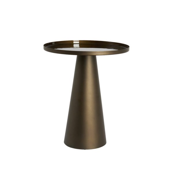 Light & Living Bijzettafel Ø46x46 cm JAY glans bruin-brons+mat bruin-brons