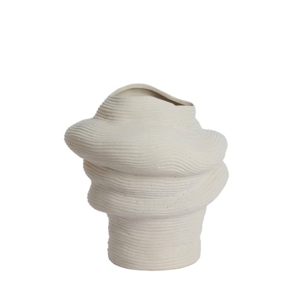 Light & Living Vaas deco 33,5x32x34 cm LUZZ mat crème