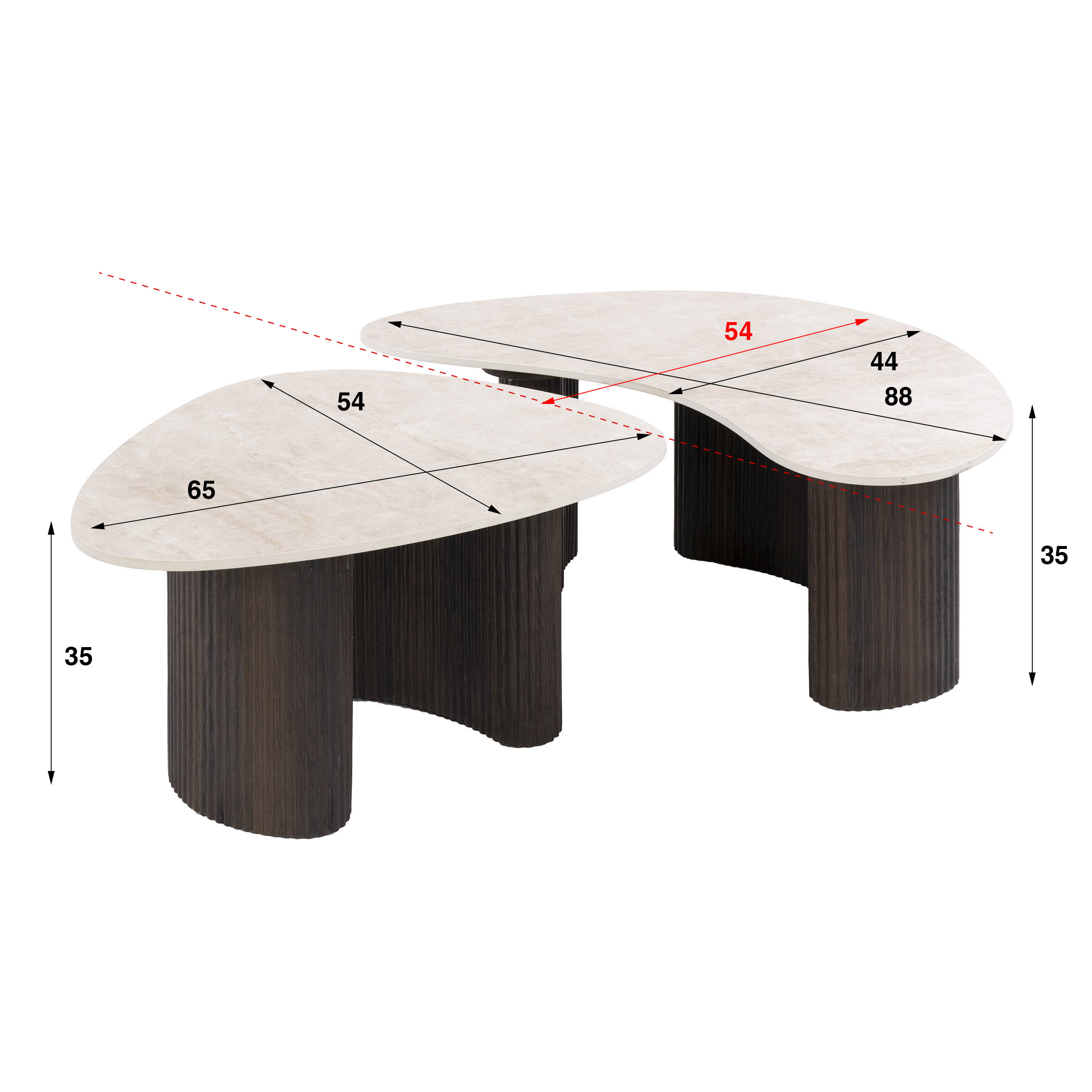 Zijlstra Salontafel Ceramo organisch set/2