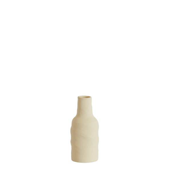 Light & Living Vaas deco Ø8,5x20 cm SESTO keramiek mat crème