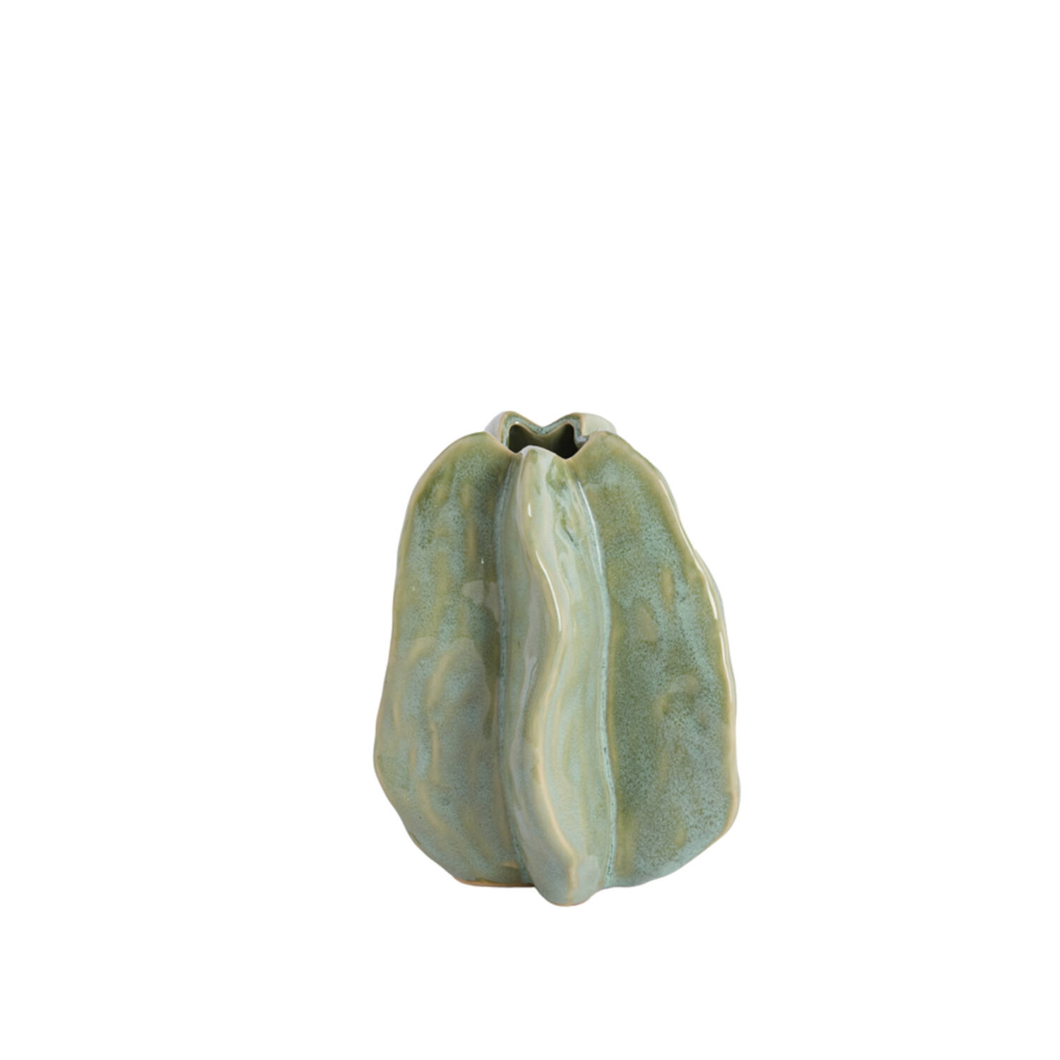 Light & Living Vaas deco 10,5x9,5x11,5 cm IDRIJA keramiek mint groen