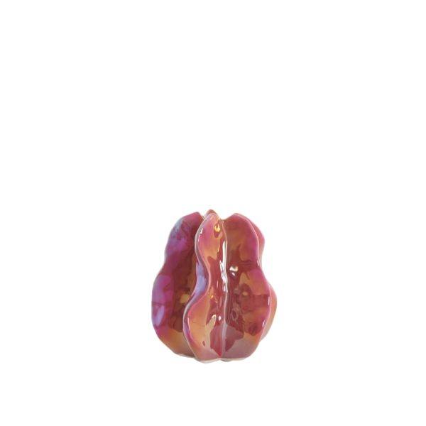 Light & Living Vaas deco 10,5x9,5x11,5 cm IDRIJA keramiek donker roze