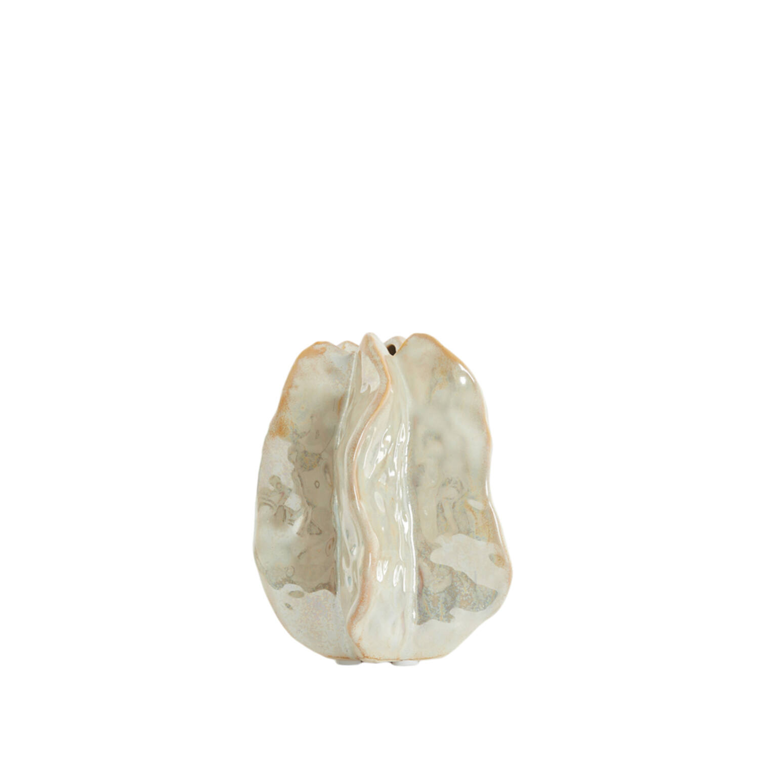 Light & Living Vaas deco 11,5x10x13,5 cm IDRIJA keramiek zand