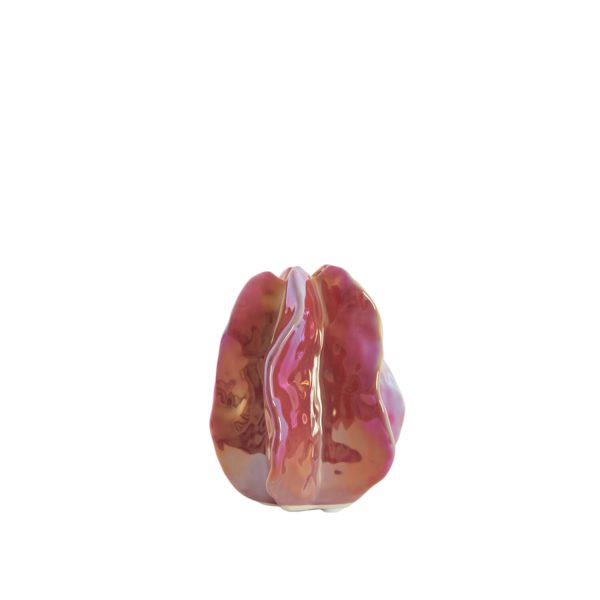 Light & Living Vaas deco 11,5x10x13,5 cm IDRIJA keramiek donker roze