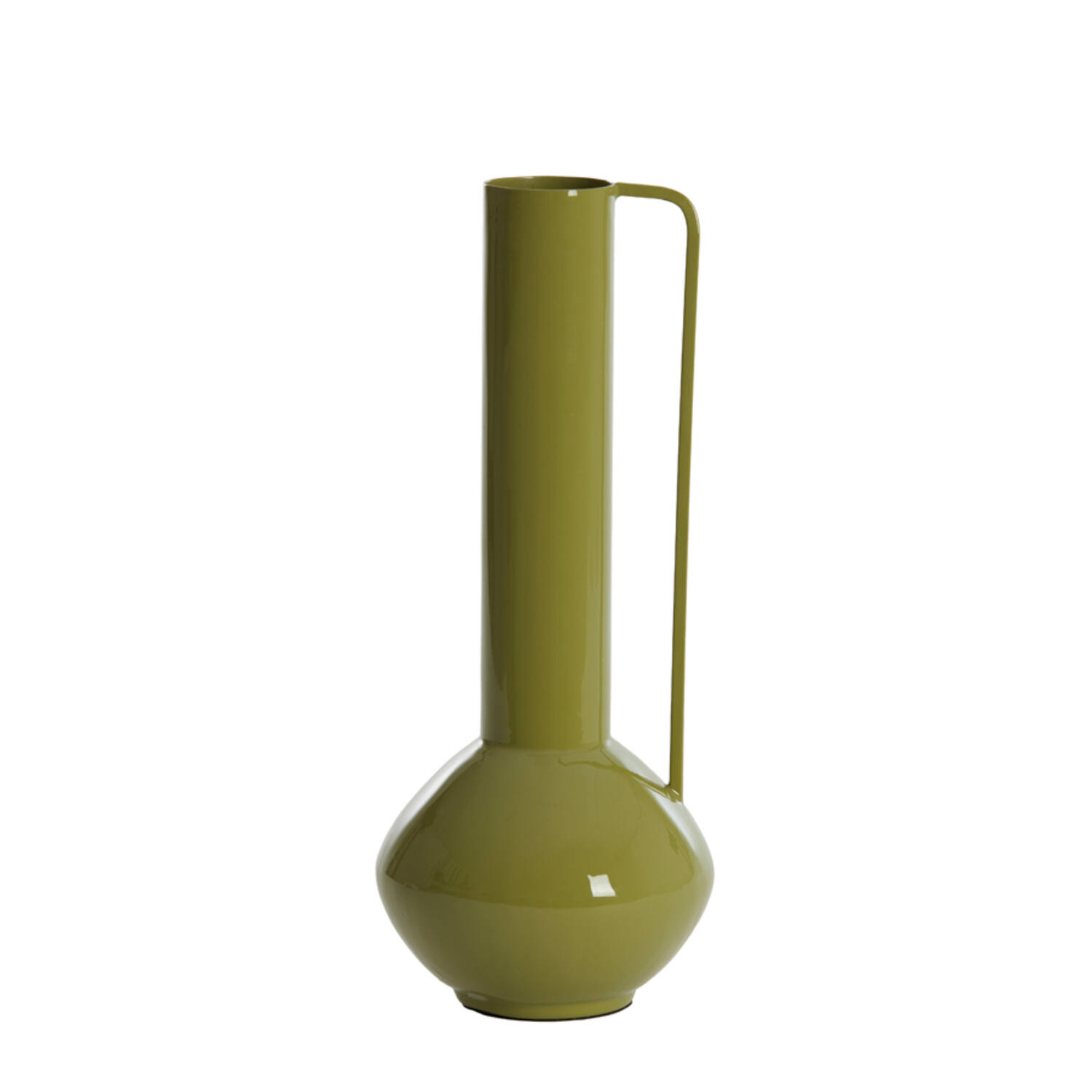 Light & Living Vaas deco Ø12x33 cm PANZANO glans olijf groen