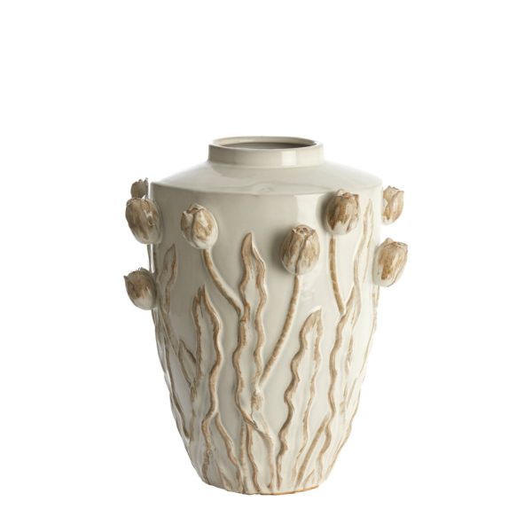 Light & Living Vaas deco Ø38x45 cm JUANA keramiek crème