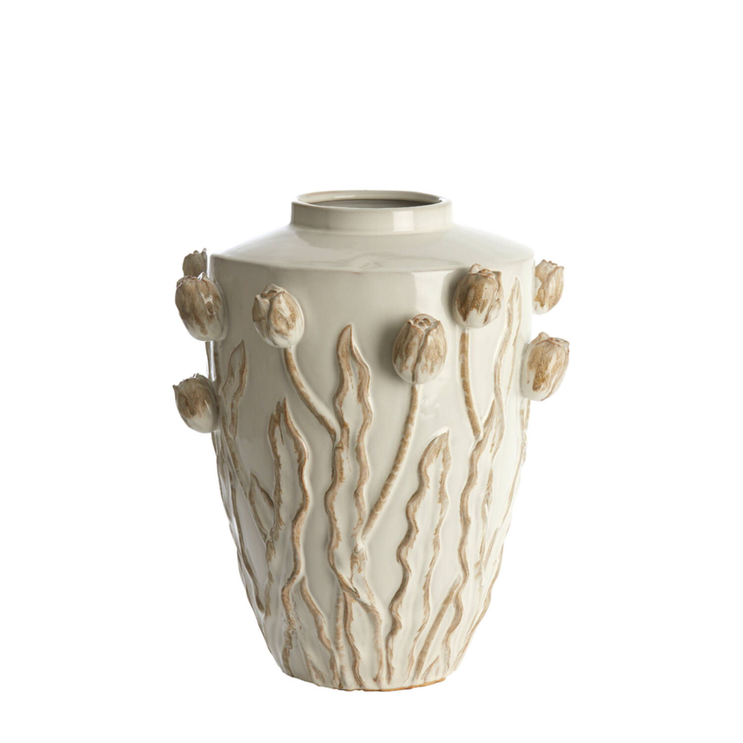 Light & Living Vaas deco Ø38x45 cm JUANA keramiek crème