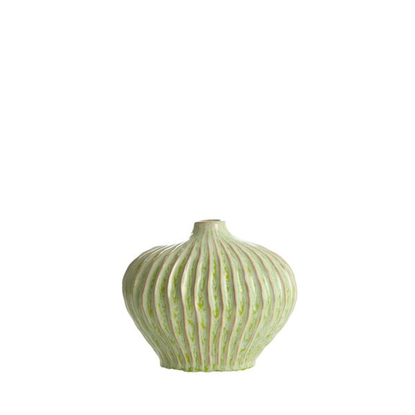 Light & Living Vaas deco 25x14x20 cm LORITO keramiek mint groen