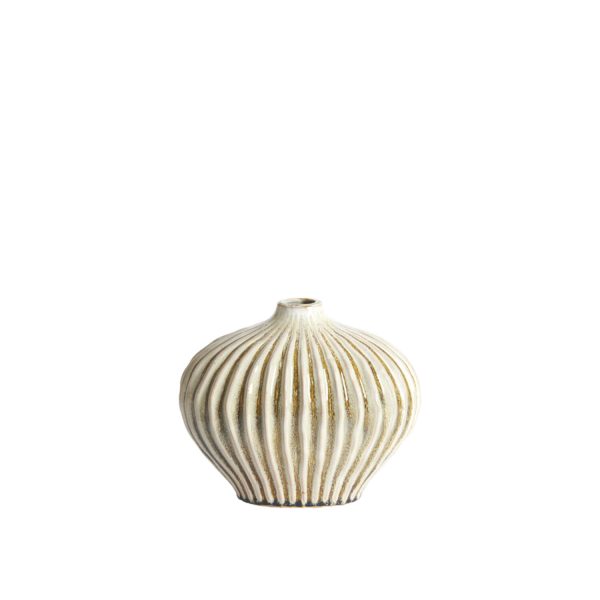 Light & Living Vaas deco 25x14x20 cm LORITO keramiek olijf groen