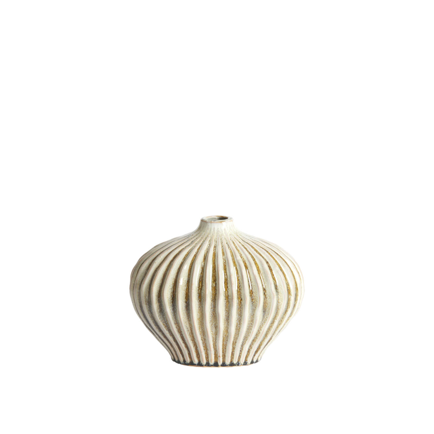Light & Living Vaas deco 25x14x20 cm LORITO keramiek olijf groen