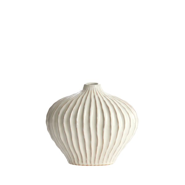 Light & Living Vaas deco 30x16x25 cm LORITO keramiek crème