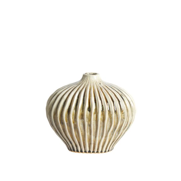 Light & Living Vaas deco 30x16x25 cm LORITO keramiek olijf groen